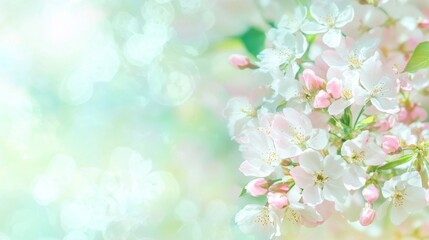 A fresh spring blossom gradient background.featuring soft pinks and greens.highlighting renewal and nature.Ideal for spring promotions, floral designs, and nature blogs
