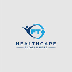 FT initial monogram logo for home care design