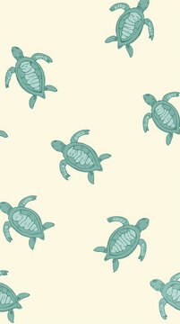 seamless pattern with turtles
