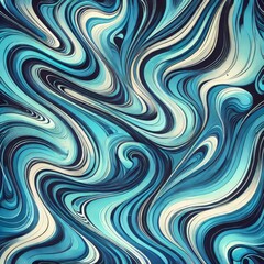 Obraz premium Abstract liquid marble background with highly saturated blue tones, featuring intricate swirling patterns and smooth gradients