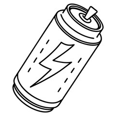 Geometric Line Art for Energy Beverage