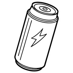 Geometric Line Art for Energy Beverage