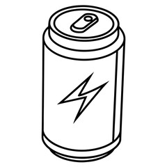 Geometric Line Art for Energy Beverage