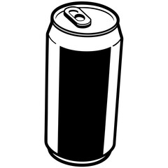 Geometric Soda Can Vector Illustration