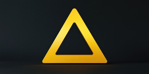 Yellow triangle on black background