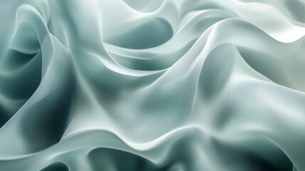 Fototapeta premium Abstract Draped Fabric Soft Waves Teal Texture