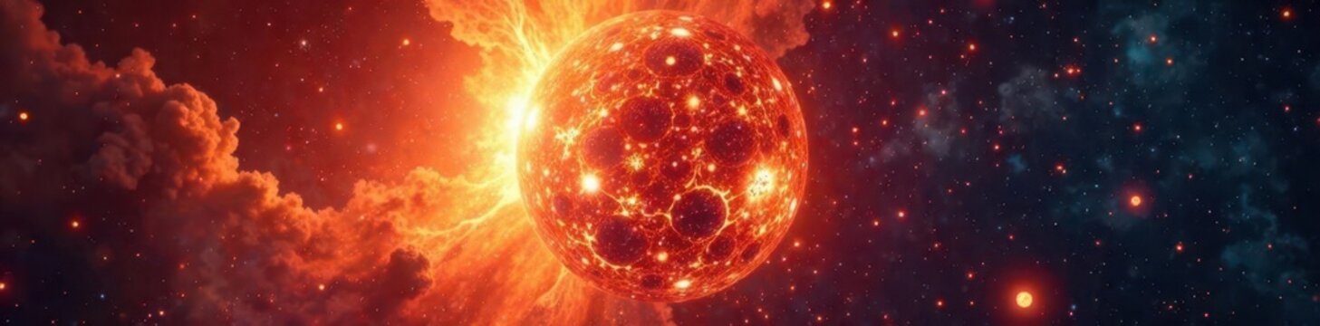 Massive star imploding in a spectacular supernova blast, , astrophysical phenomenon