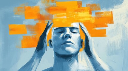 Digital confidentiality concept abstract depicting inner thoughts calm setting emotional perspective