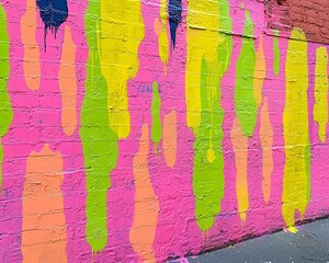 Fototapeta premium Vibrant Colorful Abstract Graffiti Wall Texture Art Background