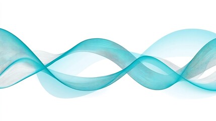 Flowing Blue Gradient Waves Abstract Background