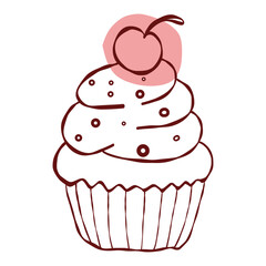 cupcake with cherry