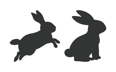 Bunny silhouette vector illustration art design. Logo icon bunny on of white background.