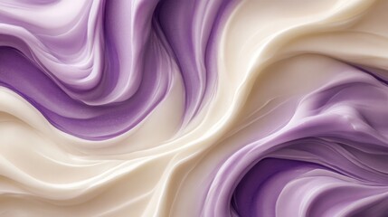 Obraz premium Swirling Cream Shades of Purple and Beige