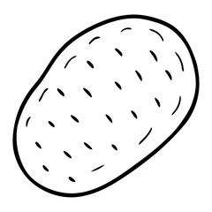 Minimalist Potato Vector Design
