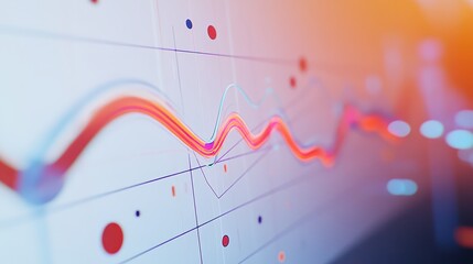Obraz premium Business graphics showcasing market trends, data analysis, and business growth, presented with visually engaging charts and graphs.
