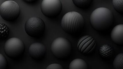 Fototapeta premium Spherical Geometric Patterns in Stylized Monochrome Backdrop