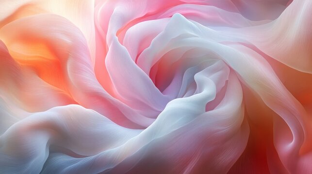 Abstract swirling pastel fabric texture design