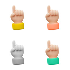 3D Illustration of a hand Gesture