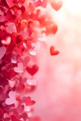 Obraz premium Gradient of red and pink colors that blend gently