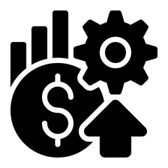 profit optimization, revenue growth, revenue optimization, profit increase, business growth, cost efficiency, economic growth solid or glyph icon