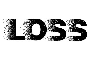 Expression of Loss Through Fading Text in a Minimalist Vector Design