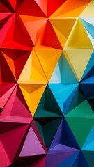 Obraz premium Colorful Triangles Modern Abstract Mosaic Design Pattern