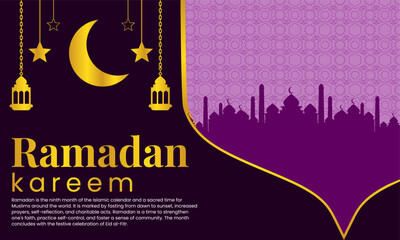 Obraz premium Islamic Pattern Ramadan Kareem Background for Versatile Use