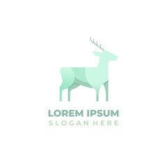 Vector deer logo, modern styl...