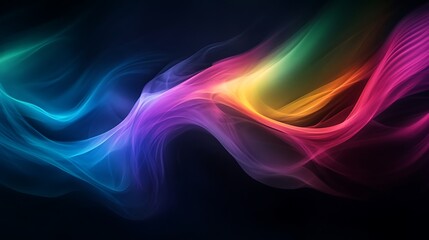 A mesmerizing aurora with vibrant colors on a completely black background