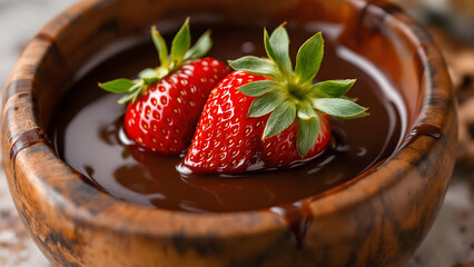 strawberries dipped in chocolate