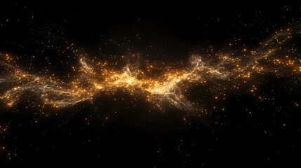 A dazzling fireworks display lighting up on a completely black background