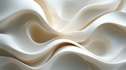 Obraz premium Abstract White Curves Flowing Seamlessly Together