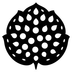  lotus root silhouette vector illustration 