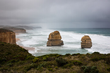 rock formations beach ocean cliffs erosion walk hike explore travel