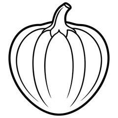  acorn squash line art vector illustration 