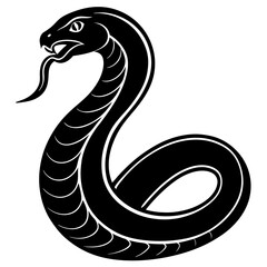 snake silhouette vector illustration 