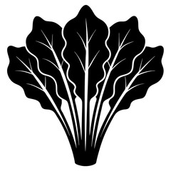  chard rainbow silhouette vector illustration 