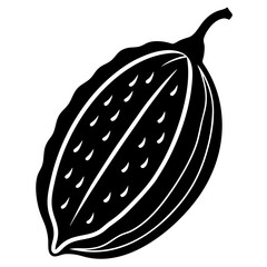 bitter melon silhouette vector illustration 