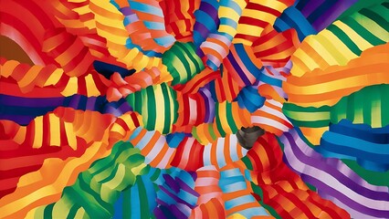 Abstract background with colorful striped patterns