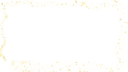 飛び散る金粒子で作るフレーム