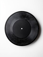 Obraz premium Black record on white table