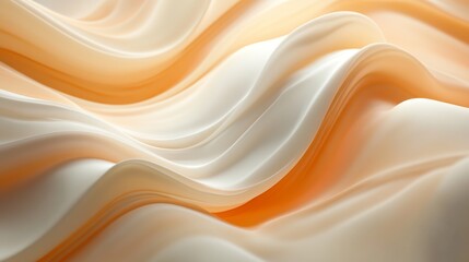Obraz premium Abstract Cream and Orange Wave Pattern Design
