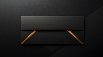A beautifully designed golden envelope on a sleek black background symbolizing timeless elegance