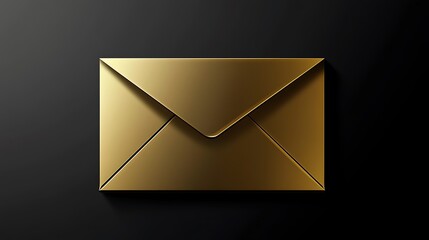 A beautifully designed golden envelope on a sleek black background symbolizing timeless elegance
