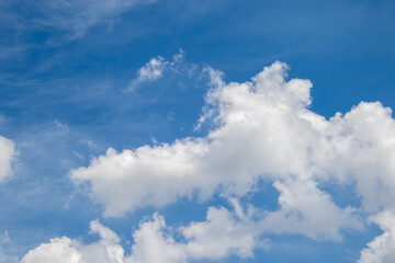 African cloudscape in blue and white for background use