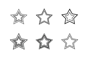 star empty icon line art vector illustration