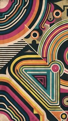 Fototapeta premium Retro geometric background