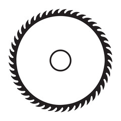 Circular Saw Blade Silhouette Vector Illustration