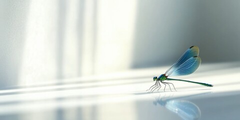 Dragonfly on Glass Table