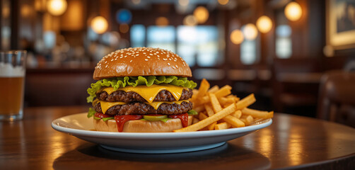 burgur in plates Ai Generated